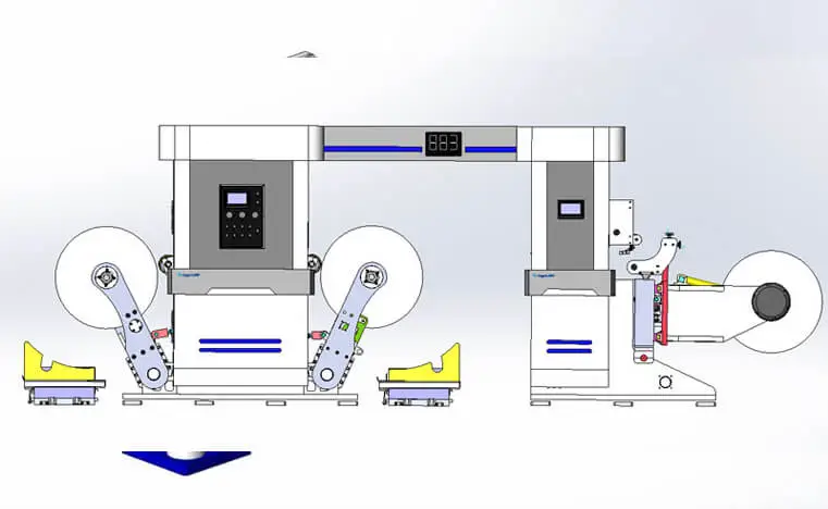 PLUS series : Jumbo roll label slitter rewinder with automatic unload
