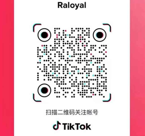 Follow #Raloyal on Tiktok to find more by scanning the code below.
