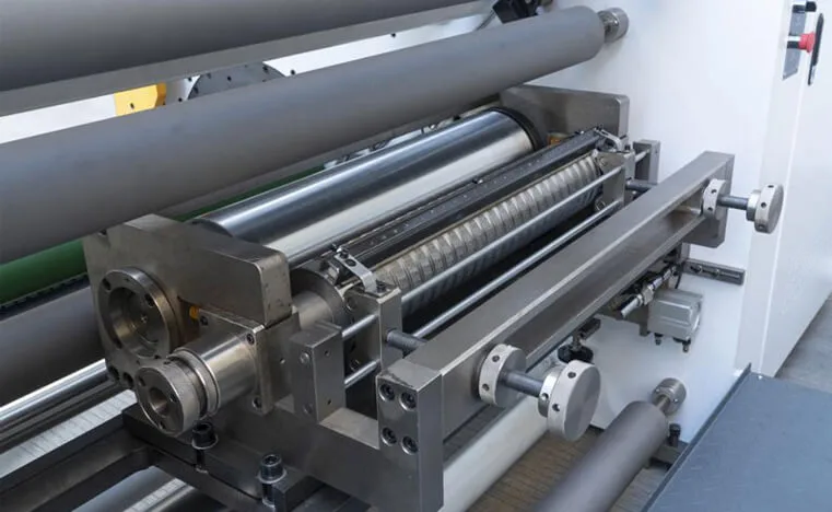 Pro Series 4 shaft non-stop slitter with die cutting inline for film, paper, laminated material application